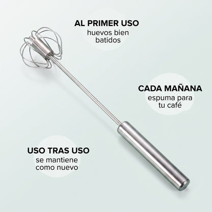 Batidor semiautomático de acero inoxidable GiraMix™
