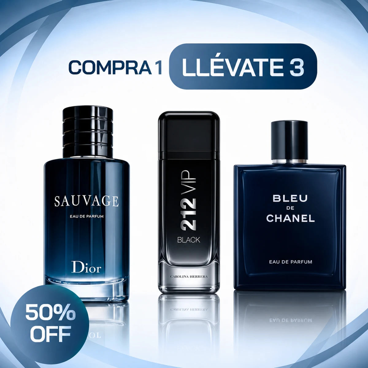 Combo 3 perfumes masculinos de lujo: compra 1 y llévate 3