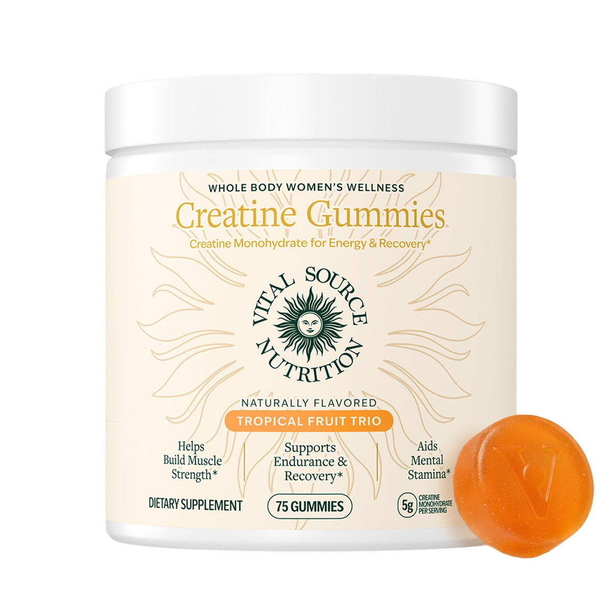 Creatine Gummies Women's 75 gomitas | Energía del día a día