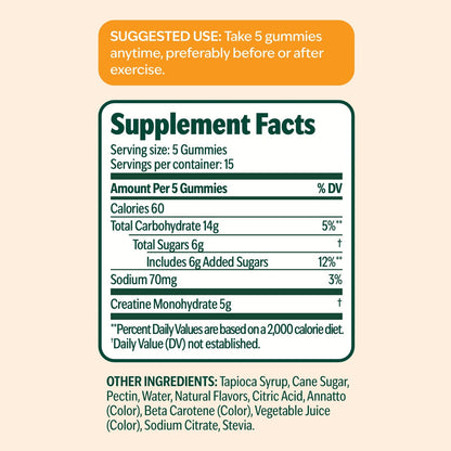 Creatine Gummies Women's 75 gomitas | Energía del día a día