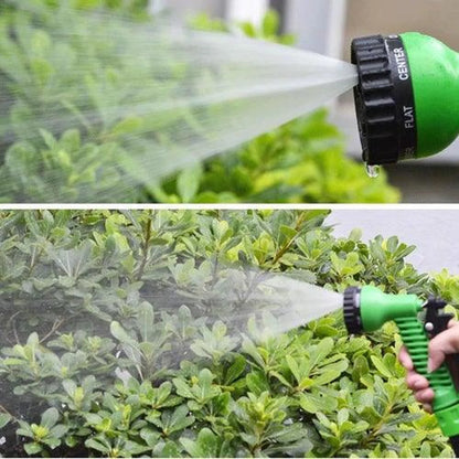 Regando el jardín con la pistola